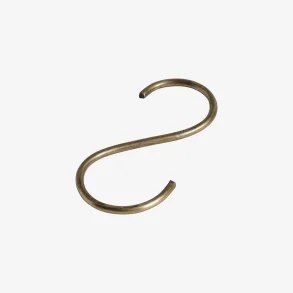 NORDAL - S-krog til h�ndkl�destang Slim Messing H:10 cm.