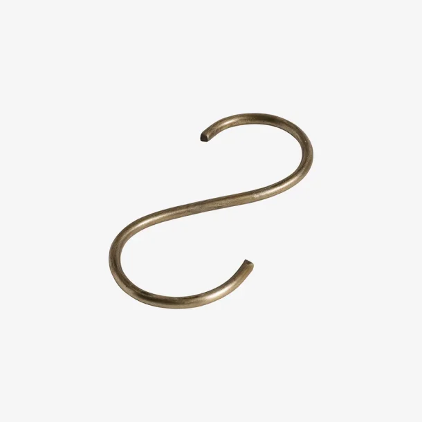 NORDAL - S-krog til h�ndkl�destang Slim Messing H:10 cm.
