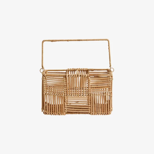 Nordal - Fletkurv Rattan Natur H14.5xL24.5xB15 cm.