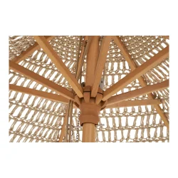 House Nordic - Martos Hklet Parasol, bomuld, trstok, beige, 250 cm