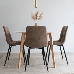 House Nordic - Vojens og Middelfart Spisebordsst, brun/hvid