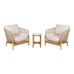 House Nordic - Terracina Havembelst Sidebord og 2 loungestole