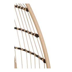 House Nordic - Patras Hngestol, stl stativ, foldbar sde, incl.hynder, natur/sort, 195x117x107 cm