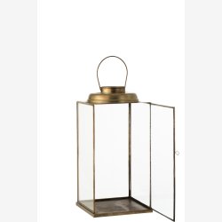 J-Line - Lanterne m/hank "Bronze" 23 x 23 H: 48 cm. 