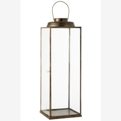 J-Line - Lanterne m/hank "Bronze" 23 x 23 H: 70 cm. 