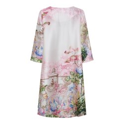 Marta Du Chateau - MdcFabiana Kjole Rosa/Print Onesize