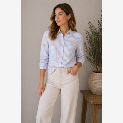 Marta Du Chateau - MdcLaerke Skjorte m. tern Bl� 
