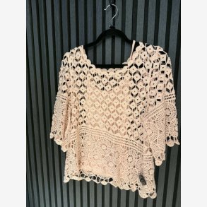 Strik m. top Rosa Onesize