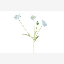 Valmue Buket Lysebl� H:61cm.