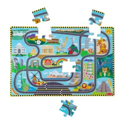 MELISSA &amp; DOUG - Puslespil 48 - Racerbane-Spor - Verden Rundt