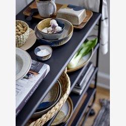 Bloomingville - Jules Skl, Gr, Stentj, D15,5xH8,5 cm