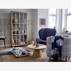 Bloomingville - Aura Tekande m/Tesi, Bl, Porceln, D15xH12 cm