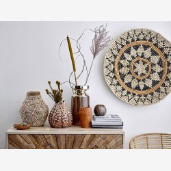 Bloomingville - Saifaldin Vase Brun Stentj : 18 H: 19 cm. 