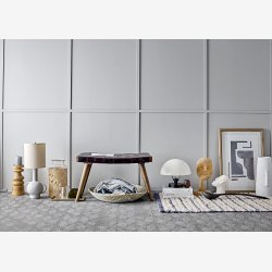 Bloomingville - Milas Plaid m/kvaster Bl, Genanvendt Bomuld 160x130 cm. 