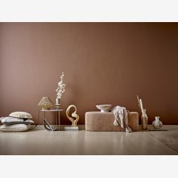 Bloomingville - Irini Vase m/ansigt, Hvid, Stentj : 19 H: 22,5 cm. 