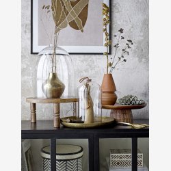 Bloomingville - Islim Kurv m/Lg, Sort, Palm Leaf. Flere strrelser