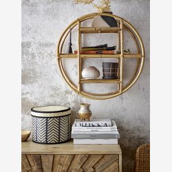 Bloomingville - Islim Kurv m/Lg, Sort, Palm Leaf. Flere strrelser