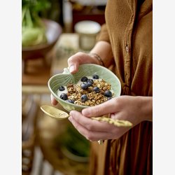 Bloomingville  - Savanna Skl blad, Grn, Stentj L: 15 H: 4,5 B: 14,5 cm. 