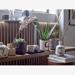 Bloomingville -  Lija Deko Urtepotte, Hvid, Terrakotta : 12 H: 12 cm. 