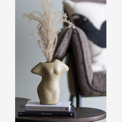 Bloomingville - Lulu Deko Vase kvindekrop, Natur, Terrakotta L: 14 H: 16 B: 7 cm. 