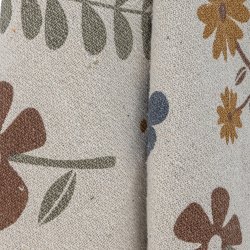 BloomingvilleMINI - Dorell plaid brun m/fugle motiver i genanvendt bomuld 160x130cm. 