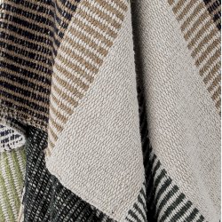 Bloomingville - Isnel Plaid, Genanvendt Bomuld Brun 160 x 130 cm. 