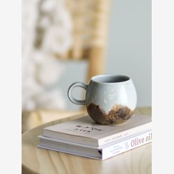 Bloomingville - Paula Kop, Grn, Brun, Stentj, D9xH8 cm