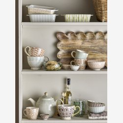 Bloomingville - Maple Krus m/mnster Grn Stentj : 11 H: 9 cm. 