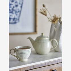 Bloomingville - Maple Krus m/mnster Grn Stentj : 11 H: 9 cm. 