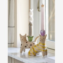 Bloomingville - Mamie Lysestage Kat Stentj L: 12 H: 16 B: 7,5 cm. 