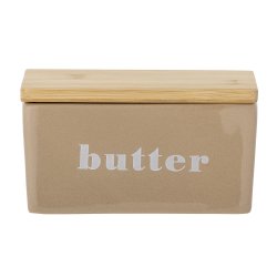 Bloomingville - Hanyu Smrboks m/tekst " BUTTER" Brun, Stentj L: 12,5 H: 7 B: 9 cm. 