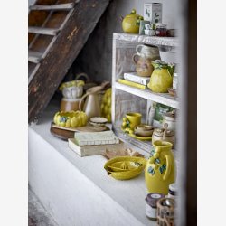 Bloomingville -  Limone Kande Citron, Gul, Stentj L: 19,5 H: 16 B: 12 cm. 