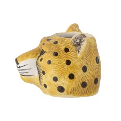 Bloomingville - Roam Vase Leopard, Orange, Stentj L: 8 H: 6 B: 6,5 cm. 
