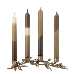 Bloomingville - Lysestage/Adventskrans Mirabel Guld Metal L: 31 H: 7,5 B: 16,5 cm. 