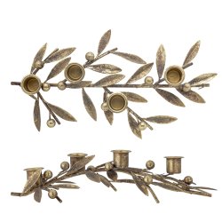 Bloomingville - Lysestage/Adventskrans Mirabel Guld Metal L: 31 H: 7,5 B: 16,5 cm. 