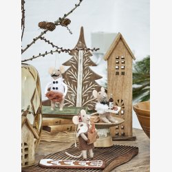 Bloomingville - Julemus Uld H: 12 cm. S�t m/3 stk. 