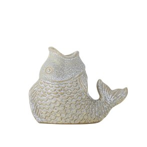 Bloomingville - Hiro Lysestage Fisk Gr Stentj L: 11 H: 9 B: 4,5 cm. 