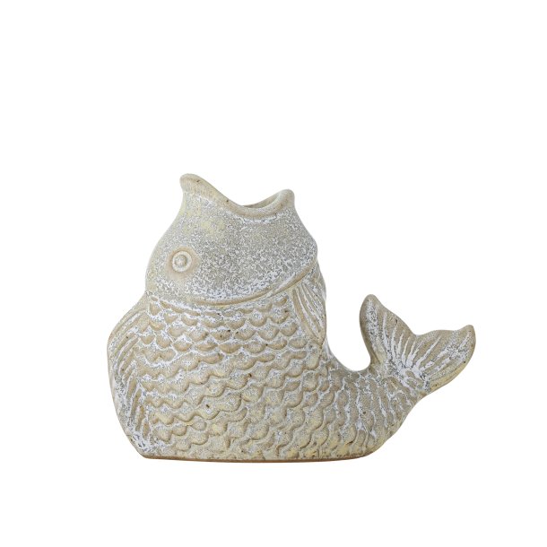 Bloomingville - Hiro Lysestage Fisk Gr Stentj L: 11 H: 9 B: 4,5 cm. 