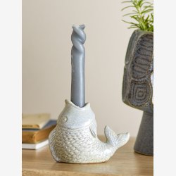 Bloomingville - Hiro Lysestage Fisk Gr Stentj L: 11 H: 9 B: 4,5 cm. 