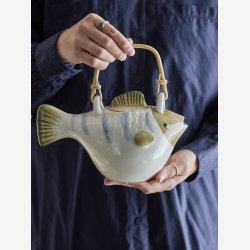 Bloomingville - Wrenna Tekande m/tesi, Gr, Stentj L: 24 H: 13,5 B: 13 cm. 