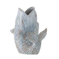 Bloomingville - Hiro Vase Fisk Bl Stentj L: 17 H: 21 B: 13,5