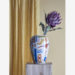 Bloomingville - Horus Vase, Orange, Stentj : 22 H: 32 cm. 