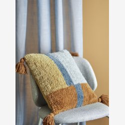 Bloomingville -  Centro Pude, Bl, Uld 45 x 45 cm. 