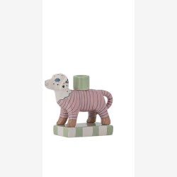 Bloomingville - Lysestage Doglie Stentj Rosa - L: 18 H: 13,5 B: 6,5/L: 11,5 H: 18,5 B: 6,5 cm. 