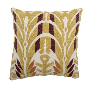 Bloomingville - Newbury Pude, Gul, Bomuld 45 x 45 cm. 