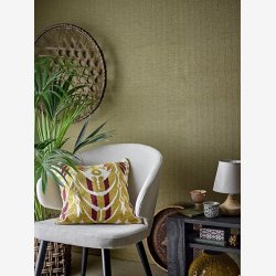 Bloomingville - Newbury Pude, Gul, Bomuld 45 x 45 cm. 