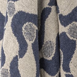 Bloomingville - Santena Plaid Grafisk Mnster Bl Genanvendt Bomuld 160 x 130 cm. 