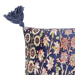 Bloomingville - Adya Pude m/Vddere, Pfugle &amp; Blomster Bl Viskose 50 x 35 cm. 