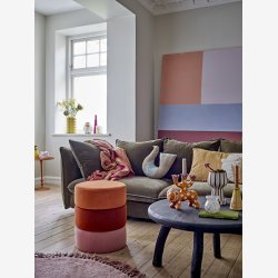 Bloomingville - Trudy Pude Hne, Brun, Bomuld OEKO-TEX 30 x 33 cm. 