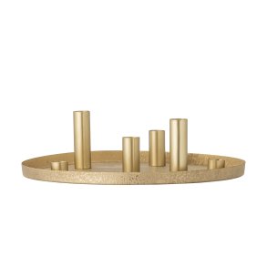 Bloomingville - Lysestage/Adventskrans Maxime Guld Metal : 30 cm. 